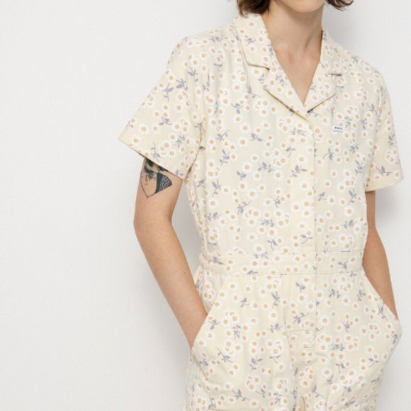 RVCA | Nightshift Short Sleeve Floral Jumpsuit | Sz. S - Picture 3 of 14